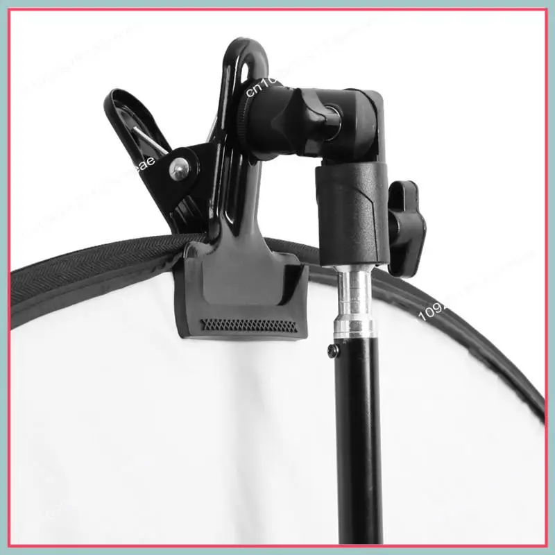 N94R Reflector Metal Clip Mount 1/4In To 3/8In Screw Mount Reflector Bracket Background Bracket For Flash LED Light Umbrella