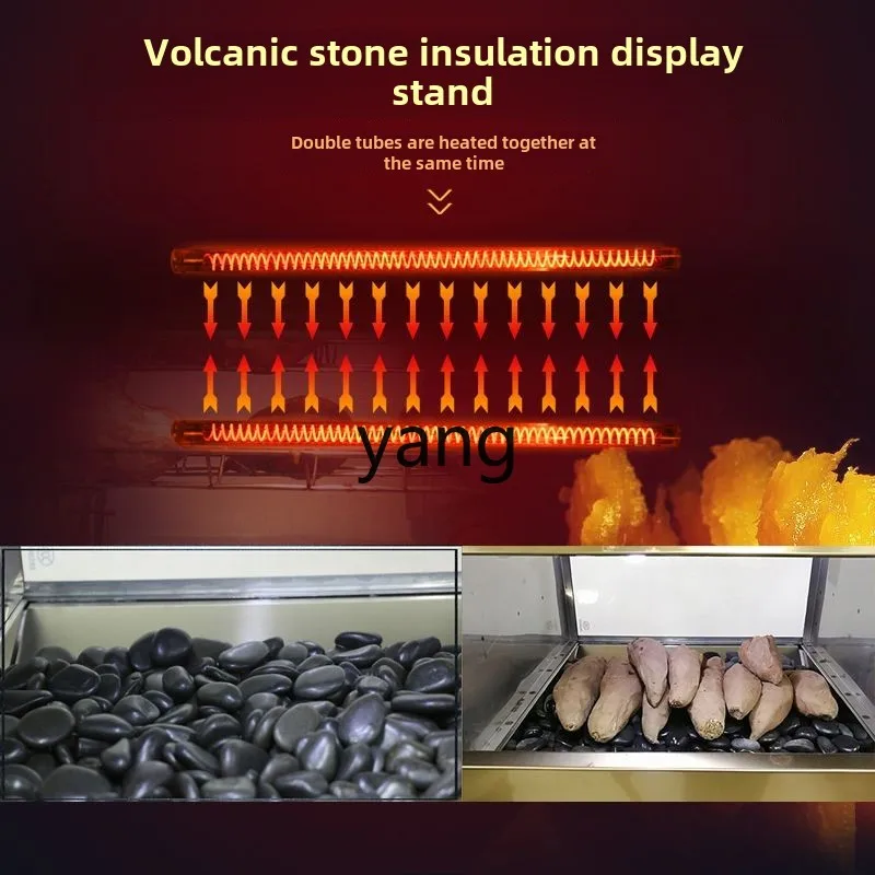 Ltt comercial atualizado máquina de torrefação de batata doce automática pedra vulcânica assar fogão de batata doce