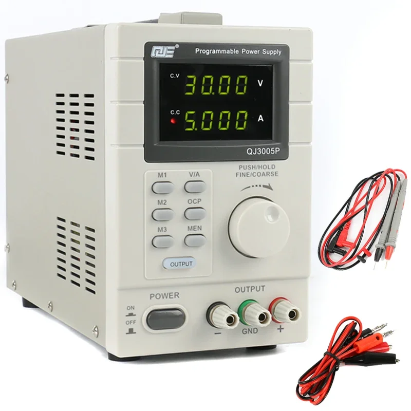 QJ3005P Laboratory Adjustable LCD Digital Linear Programmable DC Power Supply 30V 5A 0.01V 0.001A 220V USB Remote Control Via PC