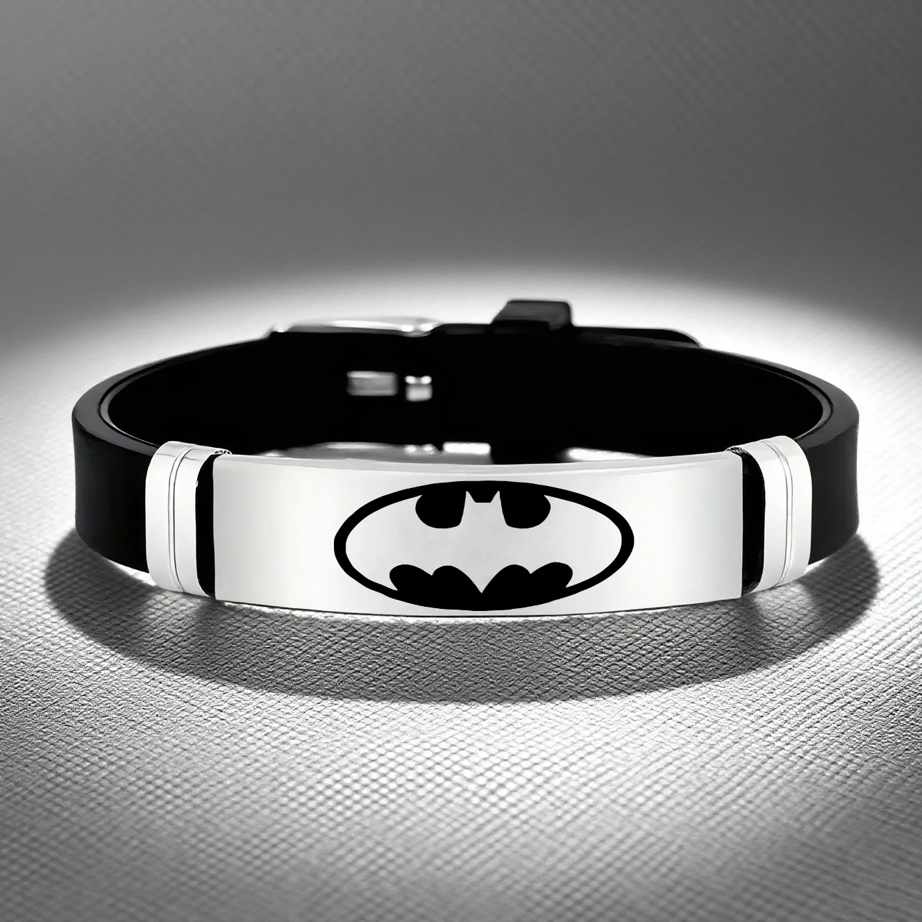 WB Bat Logo Bracelet for Men and Women, Black Design Suitable for Sports, Suitable for Giving to Friends Who Love Bats