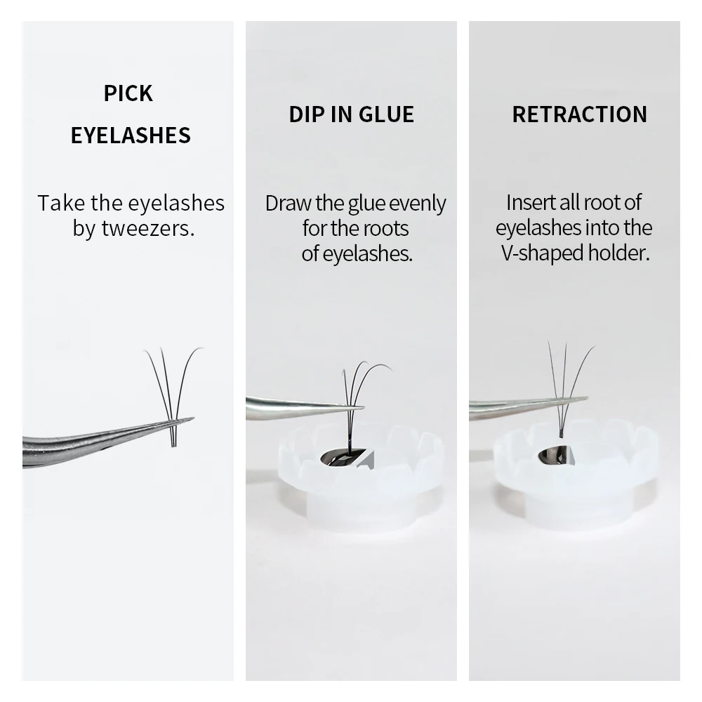100Pcs Grafting Eyelashes Blooming Cup Eyelash Extension Adhesive Stand Lash Glue Lift Cups Makeup Tools