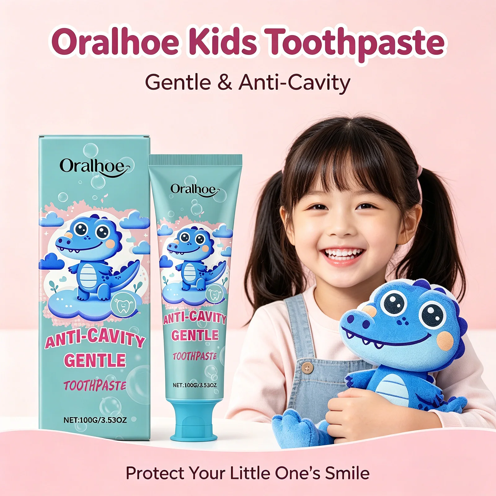

Зубная паста Oralhoe против кариеса для детей, средство для удаления зубного налета, освежающий дыхание, профессиональный уход за полостью рта, отбеливающая зубная паста