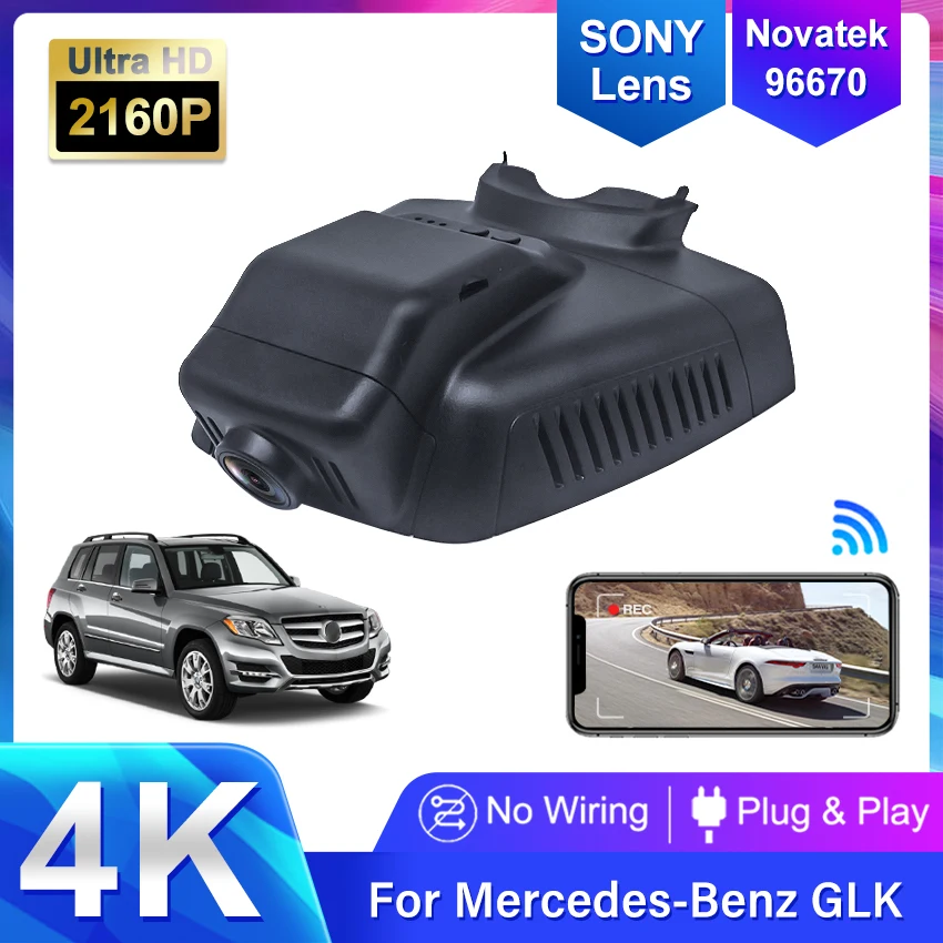Car DVR WIFI Plug and Play 4K Dash Cam Camera Video Recorder For Mercedes-Benz MB GLK GLK260 GLK200 2010 2011 2012 2014,DashCam