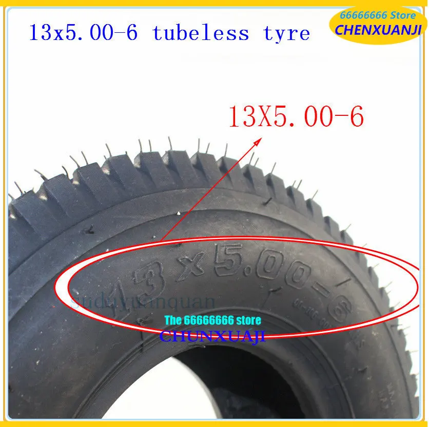 13x5.00-6  Turf Trac Lawn Mower TUBELESS TIRES 13x5-6 ATV Go-kart Vacuum tyres