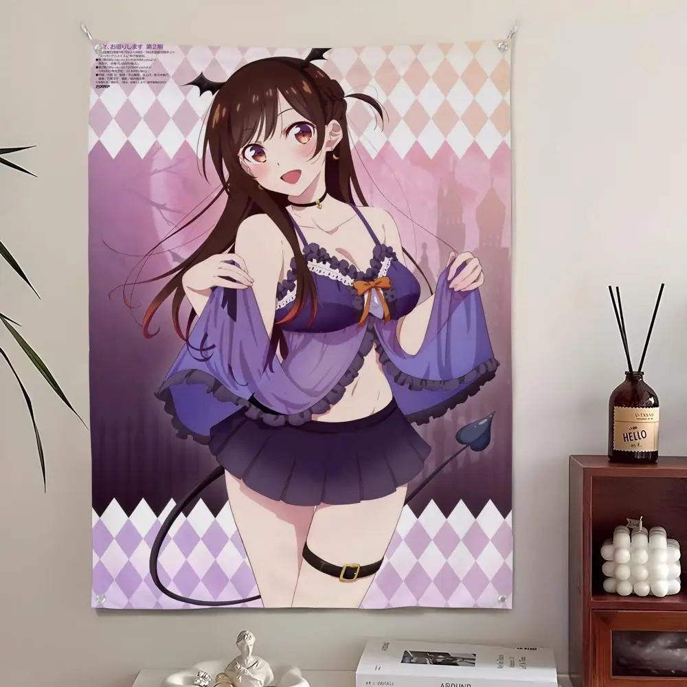 Tapiz de Anime Rent A Girlfriend Chizuru Mizuhara, decoración artística para dormitorio, sala de estar, Bar, jardín, decoración de pared al aire libre