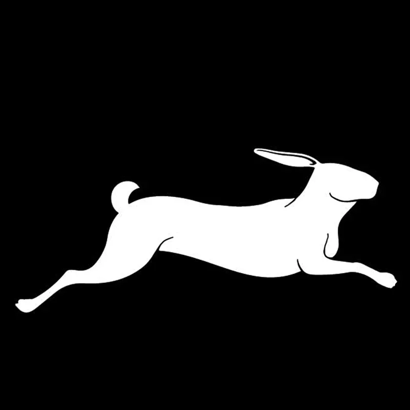 Personality Car Sticker Rabbit Running Pattern Car Sticker Waterproof and Sunscreen Vinyl Decal Decor Bumper,17CM*10CM