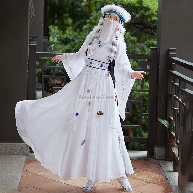 2024 famoso personaje de televisión chino belleza clásica baile hanfu Hada mariposa hui étnico hanfu vestido popular cosplay disfraz