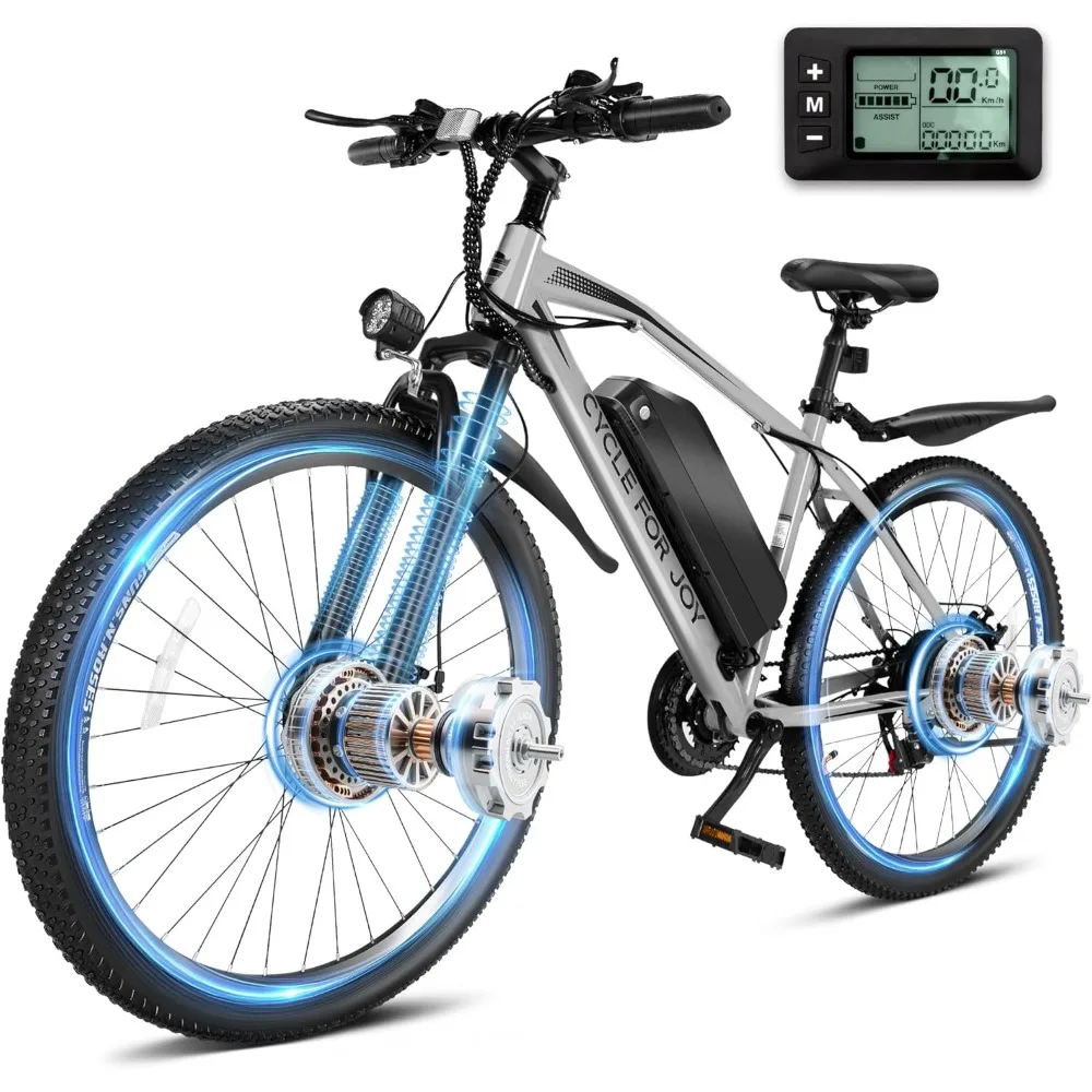 دراجات كهربائية 21 سرعة للبالغين، الذروة 750 وات 26 في الدراجة الإلكترونية، 70 ميلًا 20 ميلاً في الساعة، بطارية قابلة للإزالة بقدرة 500 وات في الساعة، فرامل مزدوجة، تعليق أمامي #1