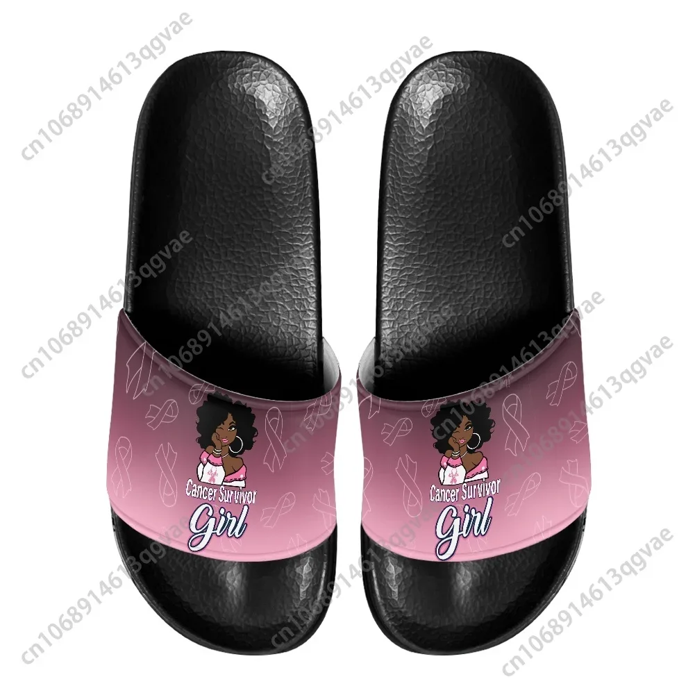 Cancer Survivor Breast Cancer Slippers Home Water Shoes Men Women Teenagers Beach Pool Sandals Custom Summer Slipper