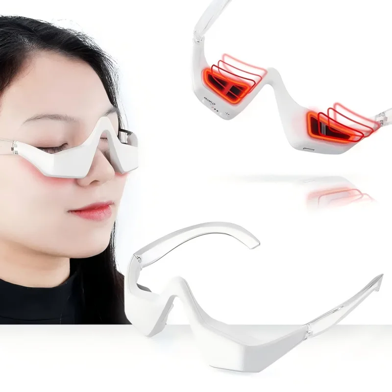Led LightGlasses Microcurrent Eye Face Beauty Device Bag Remover for Dark Circles Puffiness Wrinkles