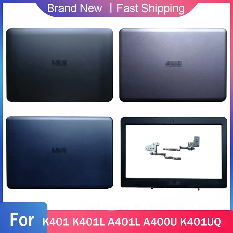 New Case For ASUS K401 K401Q A401L K401L K401LB U4000 Laptop LCD Back Cover Front Bezel Hinges Cover Rear Lid Blue Grey Black