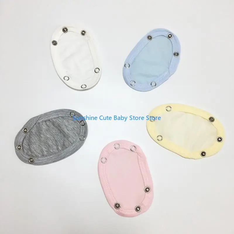 

C5AF Infant Jumpsuit Length Extender Diaper Romper Diaper Extenders Solid Color Baby Bodysuit Clothing Accessories 5Pieces
