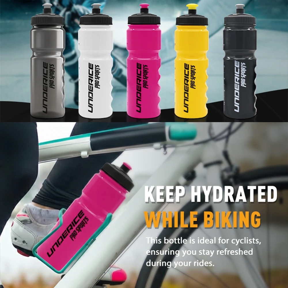 Garrafa de Água UICE para Ciclismo 750ml, Garrafa Esportiva Portátil, Cantil Ultraleve para Corrida e Ciclismo ao Ar Livre
