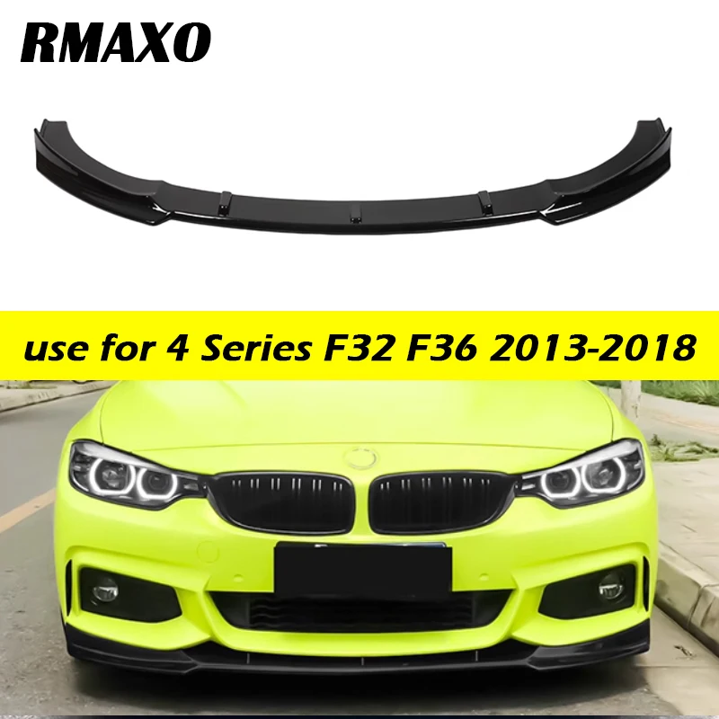 

Для BMW 4 серии F32 F33 425i 430i 2013-2018 3 шт. передний бампер, разделитель губ, диффузор, спойлер, АБС-пластик, черный глянцевый кузовный комплект, стиль MD