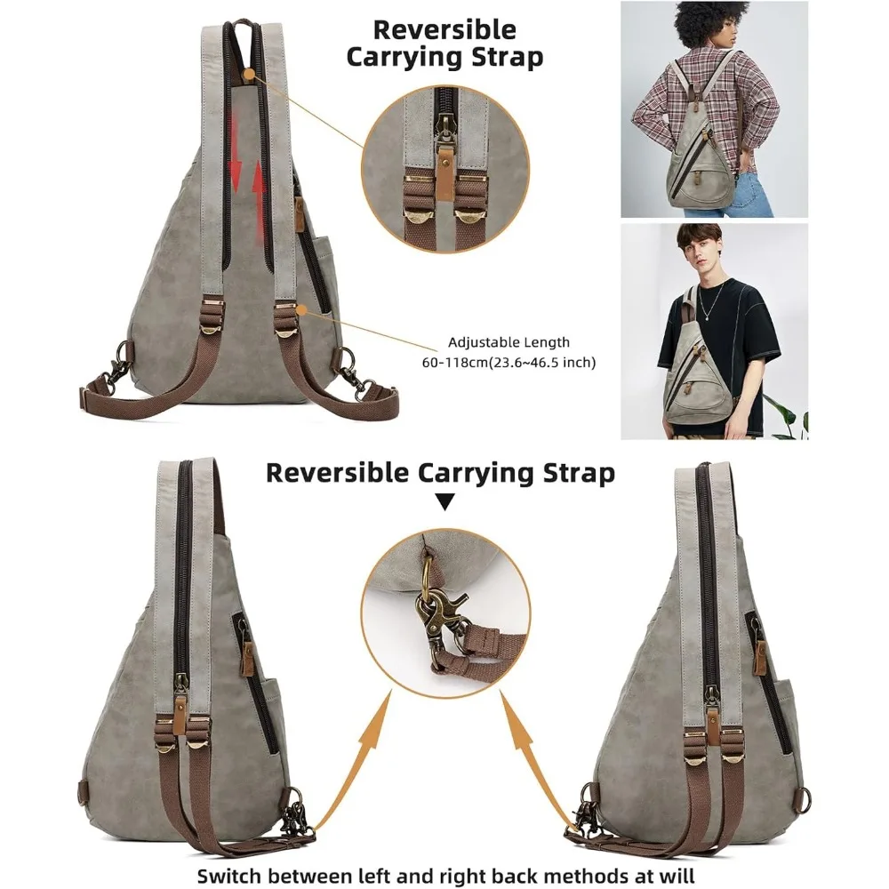 حقيبة ظهر جلدية كاجوال للاستخدام الخارجي للرجال والنساء، مثالية لركوب الدراجات والمشي لمسافات طويلة والسفر