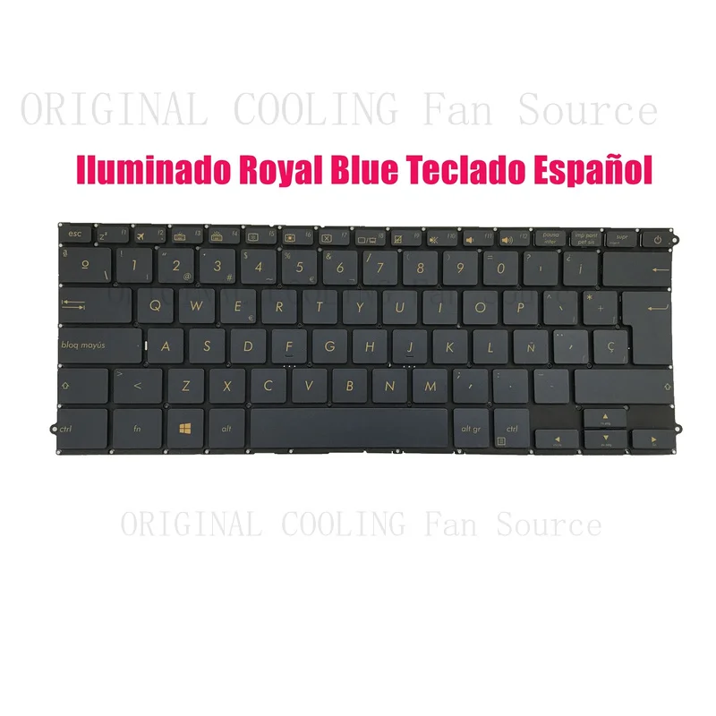 R+  New Spanish Royal Blue backlit keyboard for Asus UX490U UX490UA UX490UAR