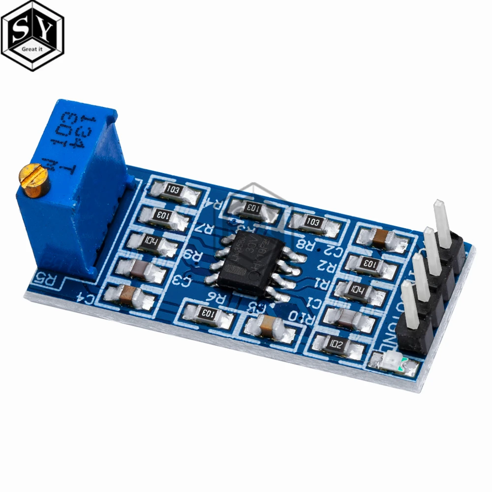 1PCS/5PCS   LM358 100 Times Gain Signal Amplification Amplifier Operational Amplifier Module 5V-12V