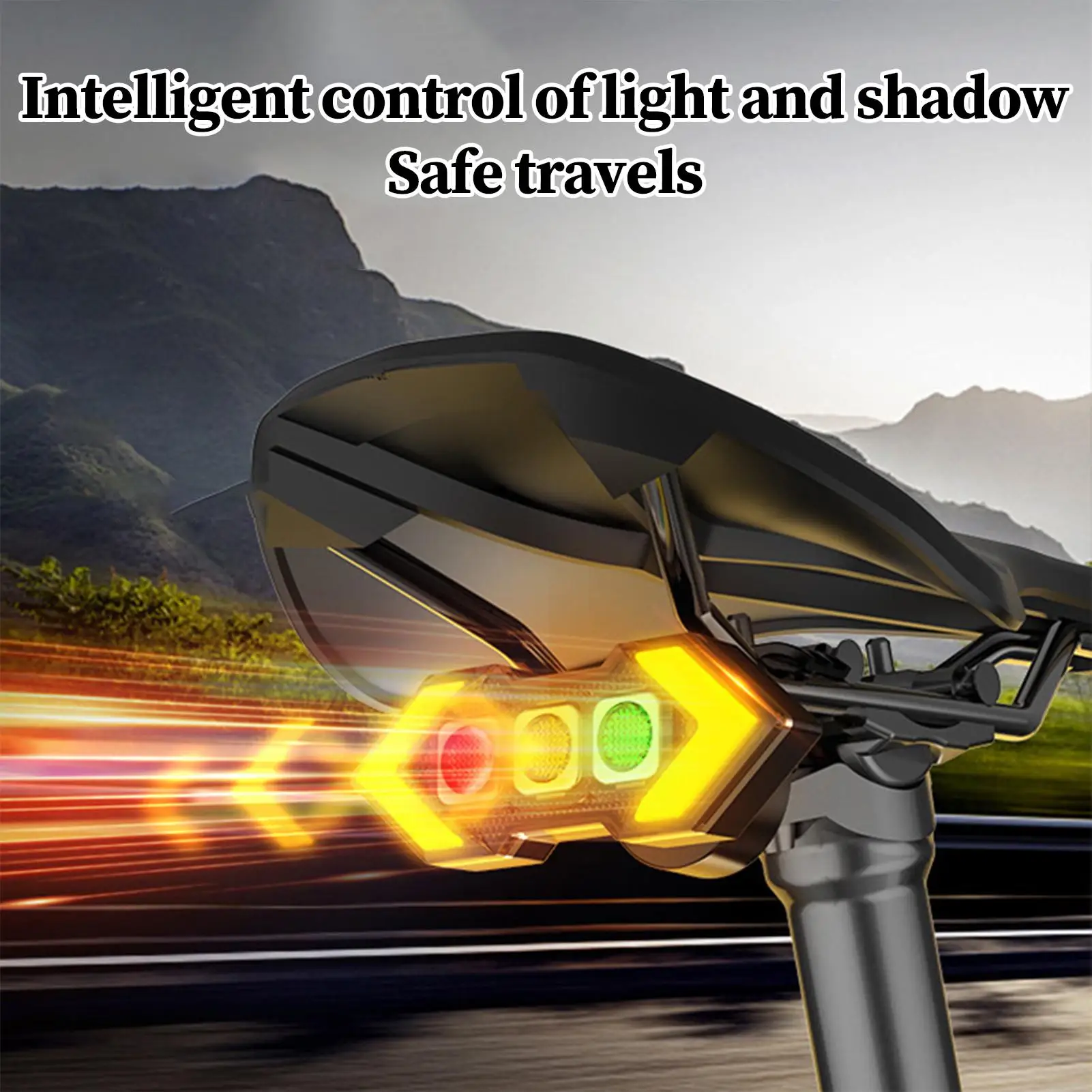 

Задний фонарь для велосипеда с датчиком тормоза, перезаряжаемый яркий датчик тормоза для ночной езды на велосипеде - водонепроницаемый сигнальный фонарь для горного велосипеда