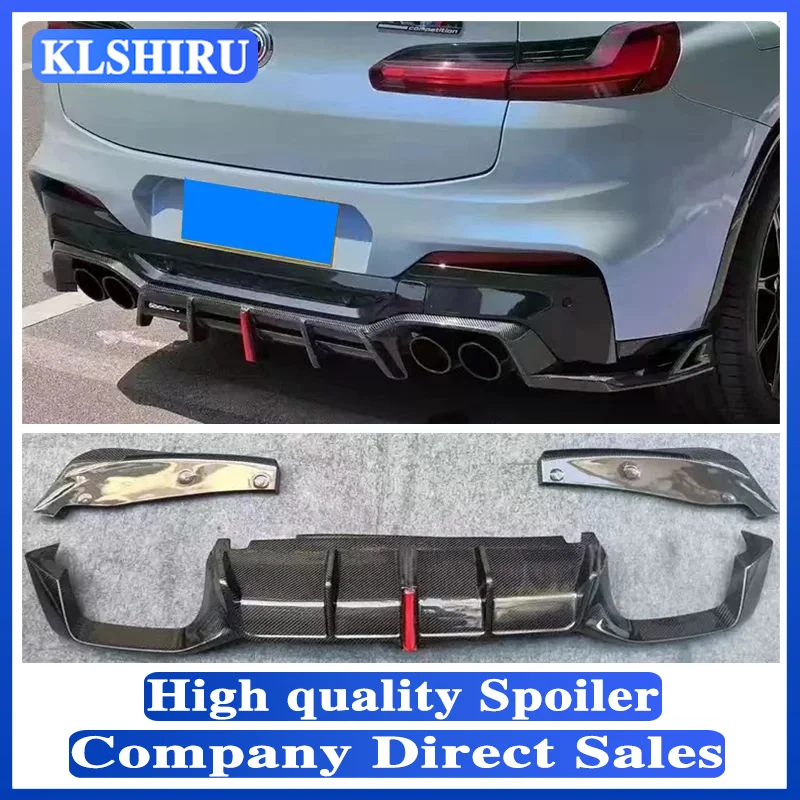 F98 X4M Carbon Fiber Frp Rear Bumper Diffuser Splitter for BMW G02 X4 Car Body Kit 2019 2020 2021