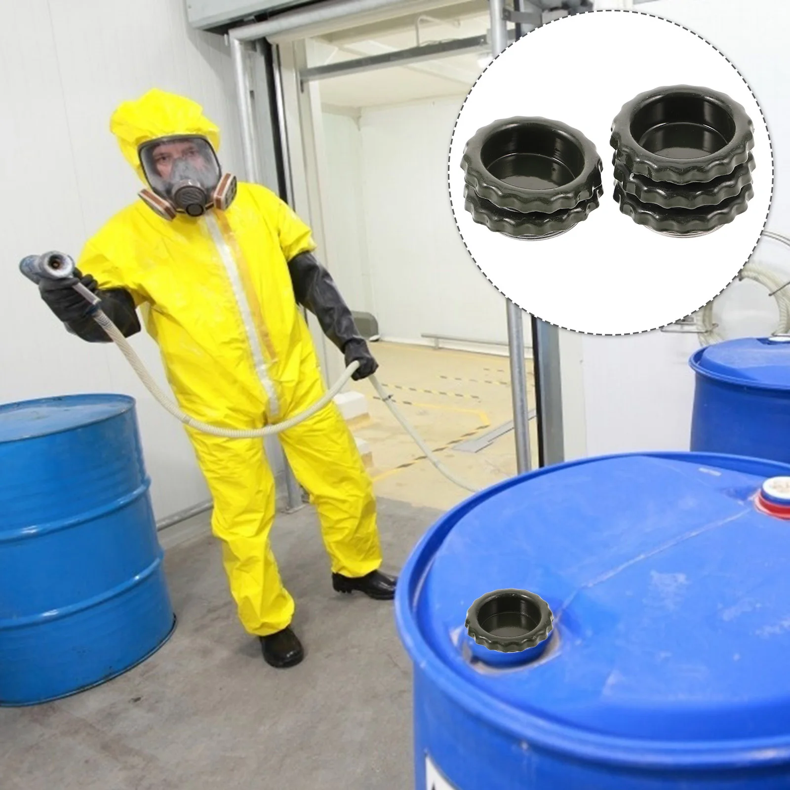 

5Pcs Oil Drum Bung Caps Metal Gallon Drum Lids Steel Barrel Sealing Caps Leak Proof for Chemical Water Storage