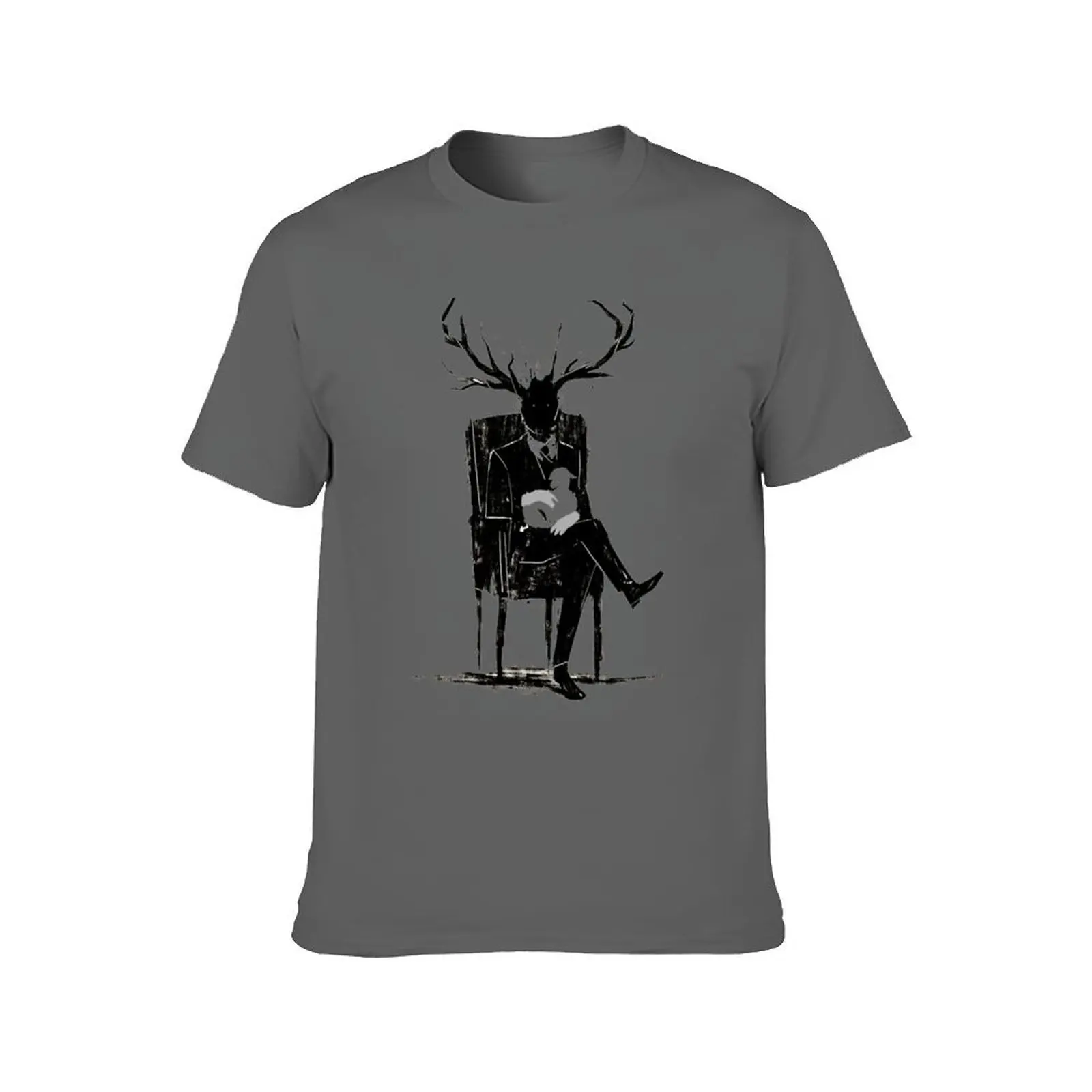 Hannibal Lecter NBC Stag Antlers Lamb T-Shirt oversized graphic tee Luxury man T-shirts for men cotton