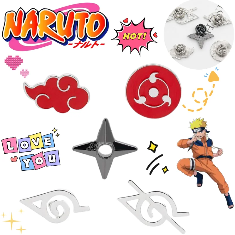 NARUTO Uzumaki Naruto Secondary Unique Creative Brooch Cartoon Animation Peripheral Decoration All-match Metal Badge Accessories