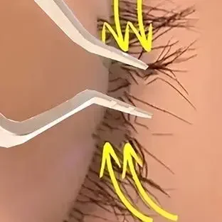 Anti-Static สแตนเลสสตีลแหนบความแม่นยําสูงทองโค้งตรงขนตาพัดลมแหนบคิ้วเล็บเครื่องมือแต่งหน้า