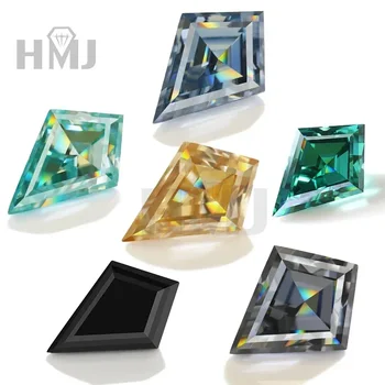 Top Quality Loose Moissanites Stones Kite Cut Gray Green Gemstone Lab Grown Moissanite Diamond Jewelry Making Supplies