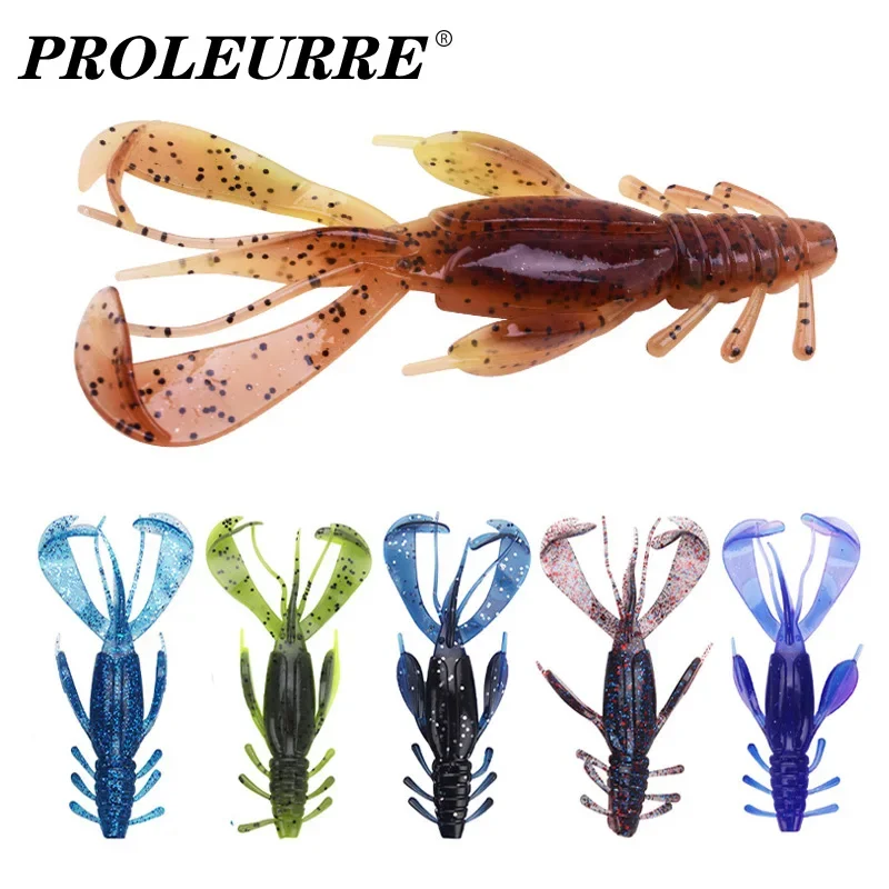 

2 Pcs Crazy Flapper Silicone Shrimp Soft Lure 10cm 10.5g Jig Wobblers Lure Artificial Bait Bass Swimbait Pesca Fishing Tackle