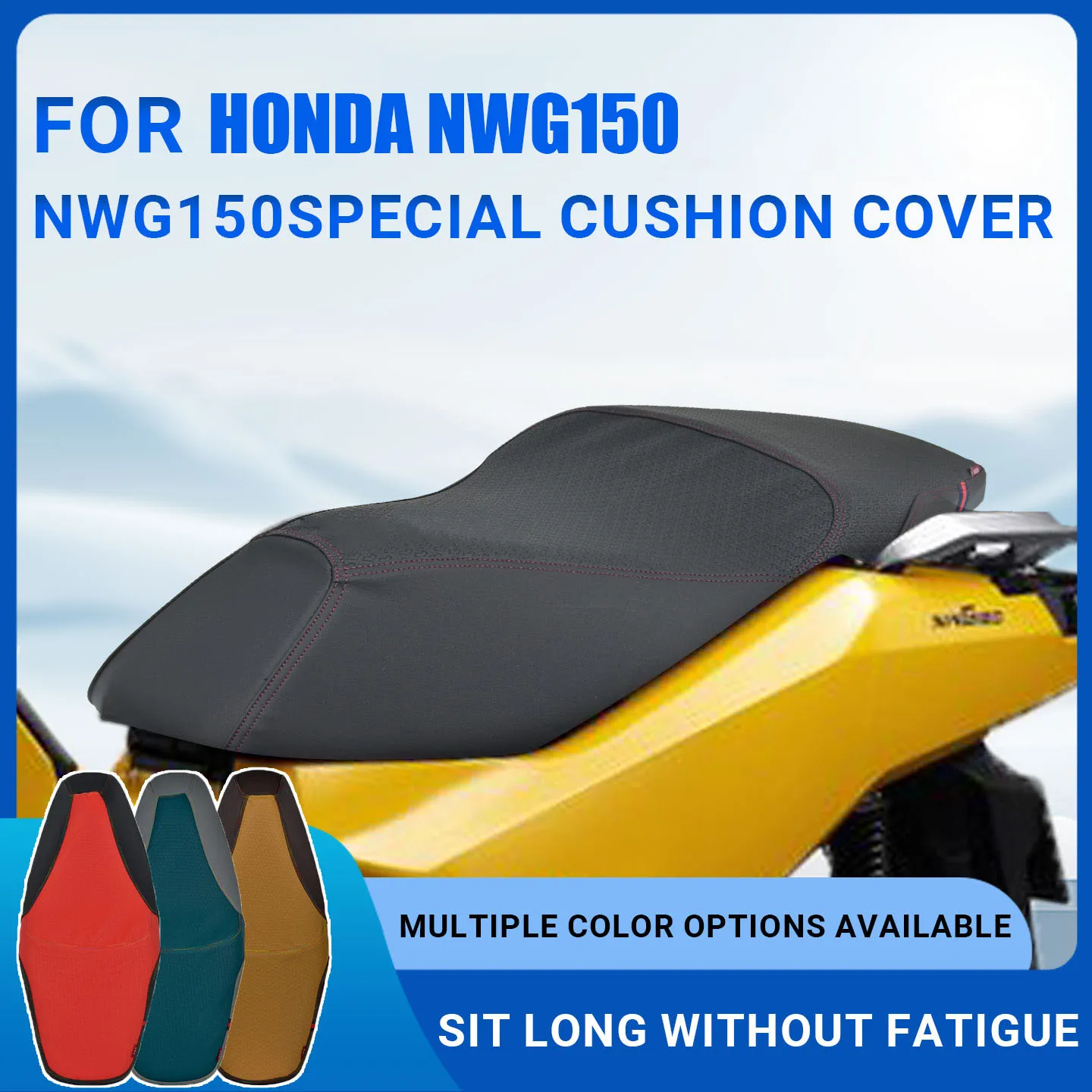 مناسب لغطاء مقعد الدراجة النارية HONDA NWG150، غطاء مضاد للانزلاق، حماية غطاء وسادة المقعد