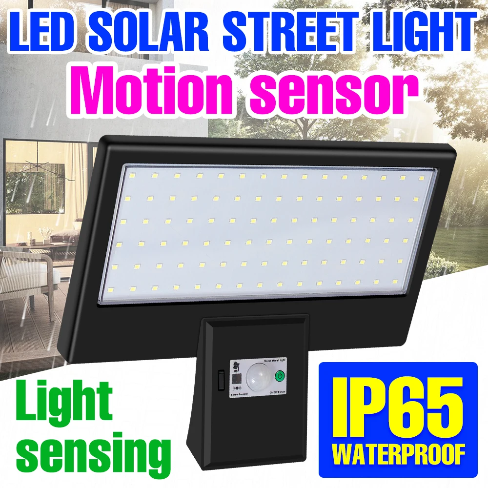 

IP65 Waterproof LED Street Lamp Outdoor Solar Spotlights Wall Light Motion Sensor Garden Security Wall Sconce Lamp Led Sunlight