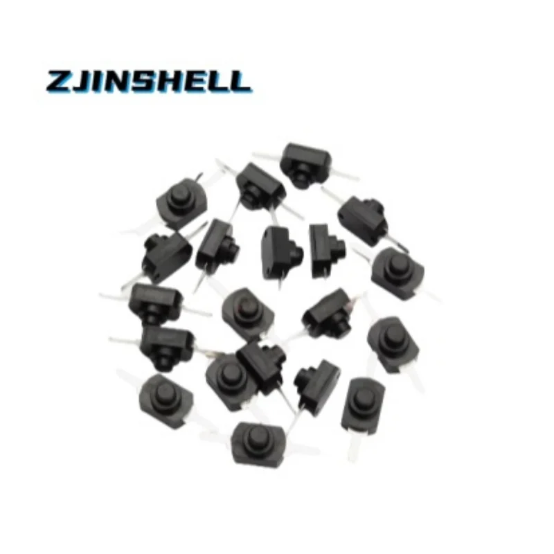 10pcs 1A 30V DC 2A 250V White/Black Latching On Off Mini Torch Push Button Switch Hot sale