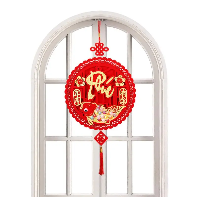 Lunar New Year Decorations Vietnam Lunar New Year Ornaments Red Fu Characters Lucky Pendant Spring Festival Decoration Chinese