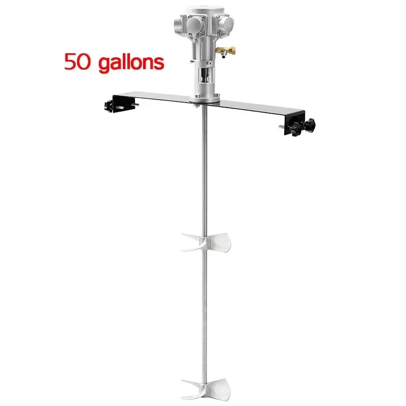 새로운 100갤런 1/2HP 공압식 페인트 믹서 교반기 업그레이드 (200-1000리터 탱크 교반기, 50갤런 D형 입자용)