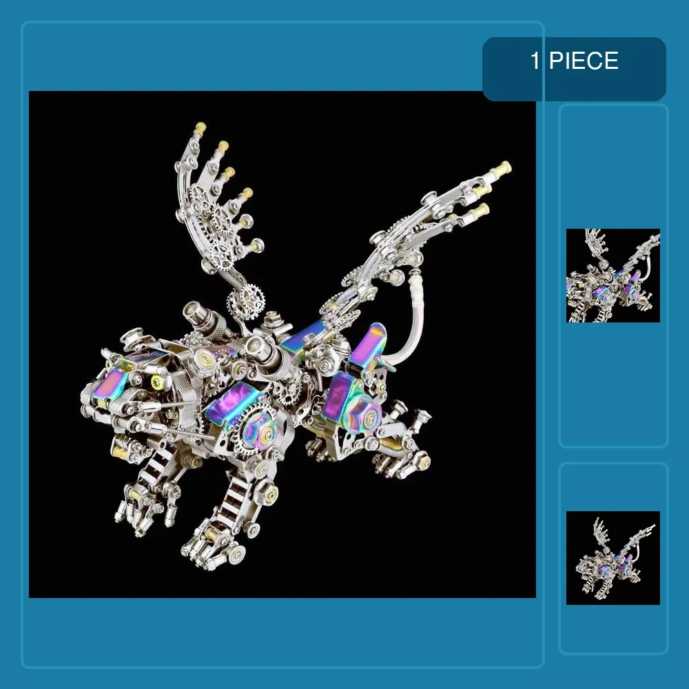 3D Mechanical Bengal Tiger Metal Assembly Model Kits DIY Puzzle Animal Toys For Boys Adults  - 700pcs+