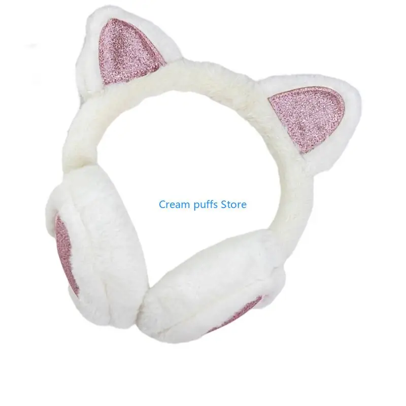 50LE Portable Winter Ear Warm Soft Ear Muffs Easy Storage Travel for Women