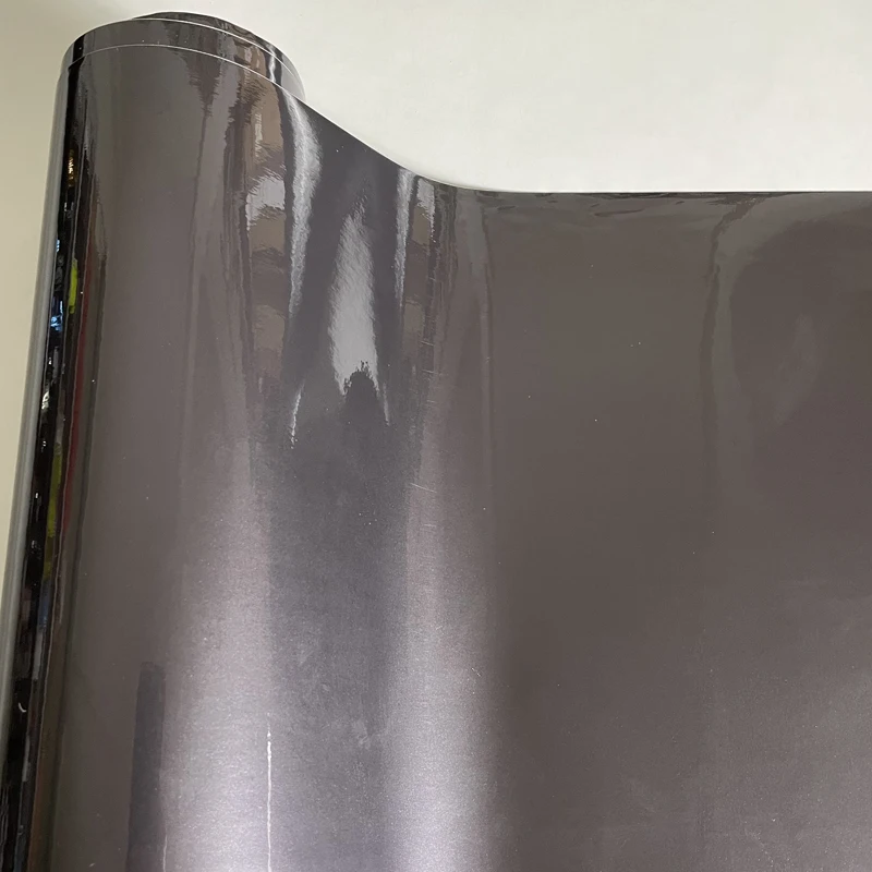 Gloss Metallic Gunmetal Grijs Vinyl Wrap Candy Glossy Grijs Car Wrapping Sticker Met Air Bubble Zelfklevende Decal Folie