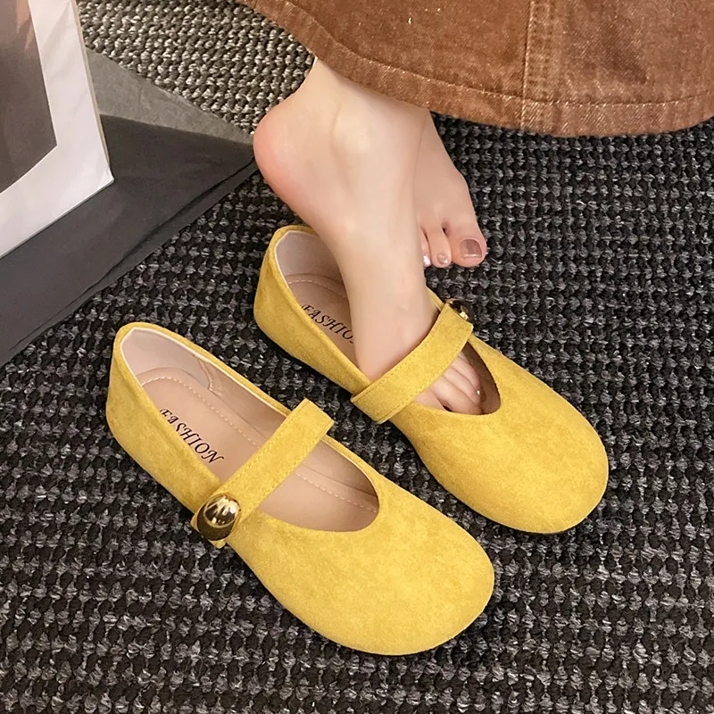 

Casual Comfortable Flat Bottom Mary Jane Shoes Women's Spring 2026 New Style Versatile Slip-On Single Shoes for Daily Wear