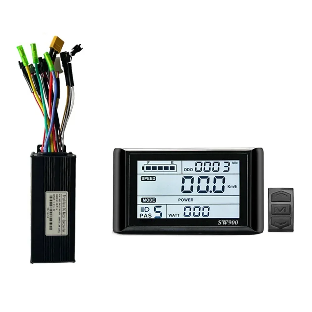 Electric Scooter Controller 36-48V 30A 1000W Sine Wave Controller+SW900 Display For E-Bike Motor Controller Electric Bike Parts