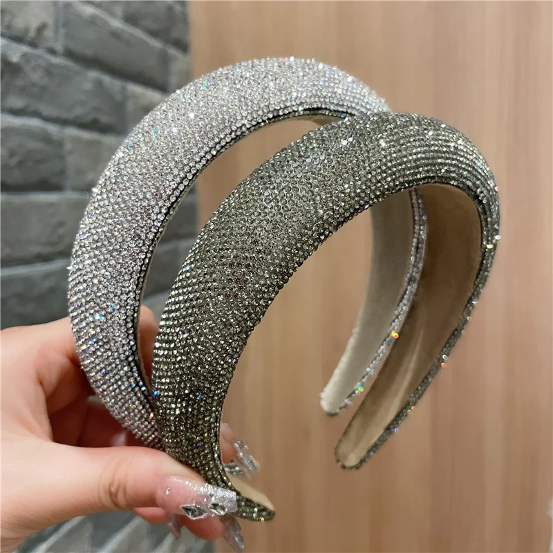 South Korea's   full drill headband rhinestone bright shiny headhoop2022 high-end high-end cranial top hair accessories female