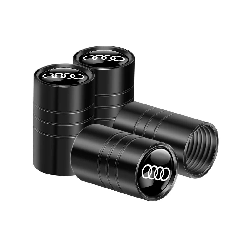 4 Stück 3D Aluminium Auto-Rad-Reifen-Luftventilkappen für Audi Sline A1 A2 A3 A4 A4L A5 A6 A7 A8 A8L TT Q1 Q2 Q3 Q4 Q5 Q6 Q7 Q8 B2