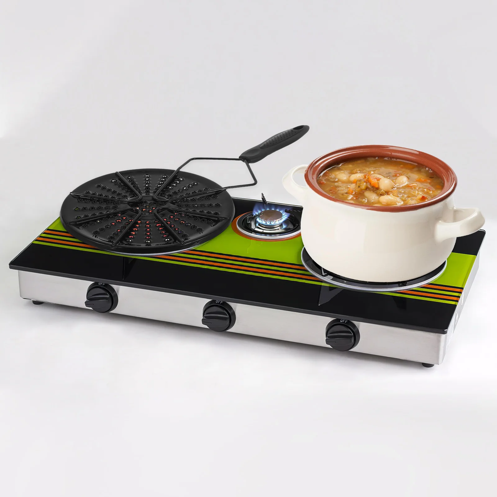 

1Pcs Heat Transfer Plate Enamel Heat Diffuser Flame Reducer Fast Heating Thermal Guide Plate Cookware Adapter Cookware Accessory