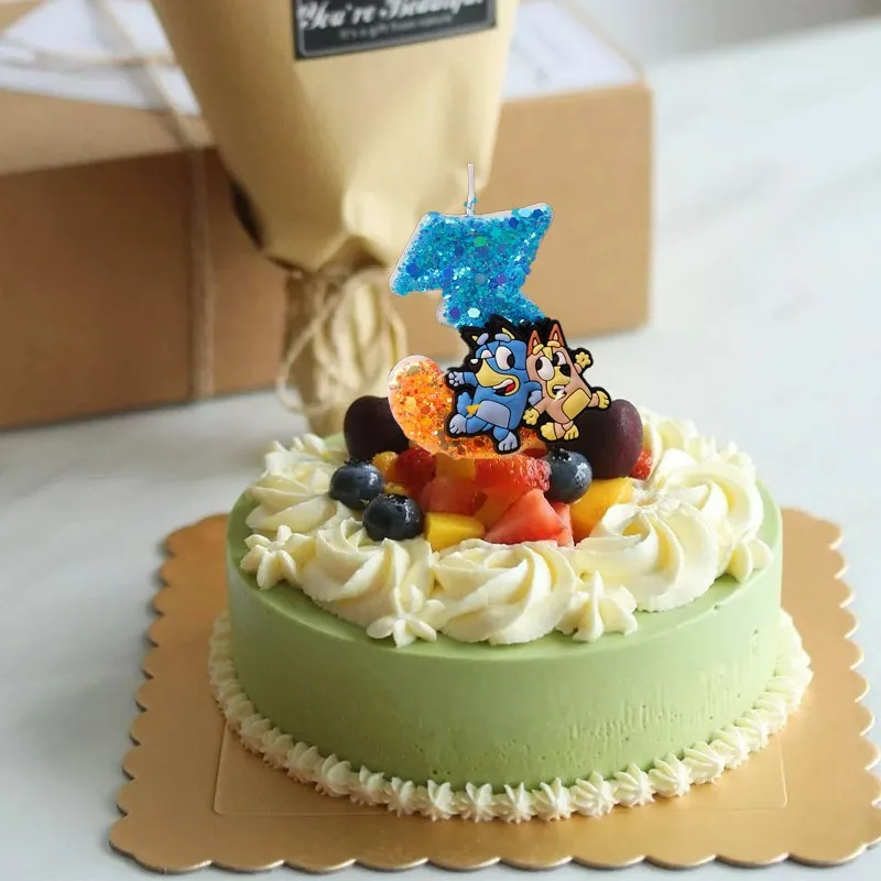 Bluey Bingo Anime Candle Cute 3D 0-9 Number Cartoon Character Party Cake Plug-in Birthday Cake Decoration Gift