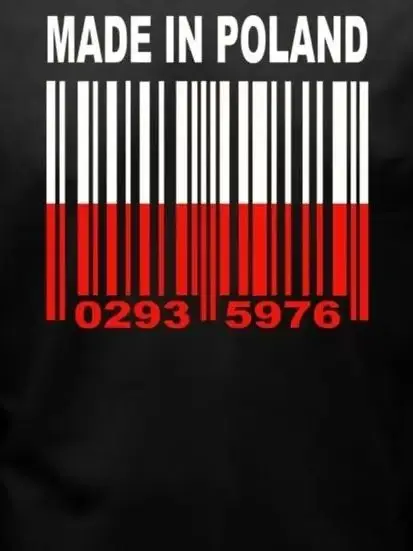 

MADE IN POLAND Pole Polish Polska Flag Barcode Numbers T-Shirt. Summer Cotton Short Sleeve O-Neck Mens T Shirt New S-3XL