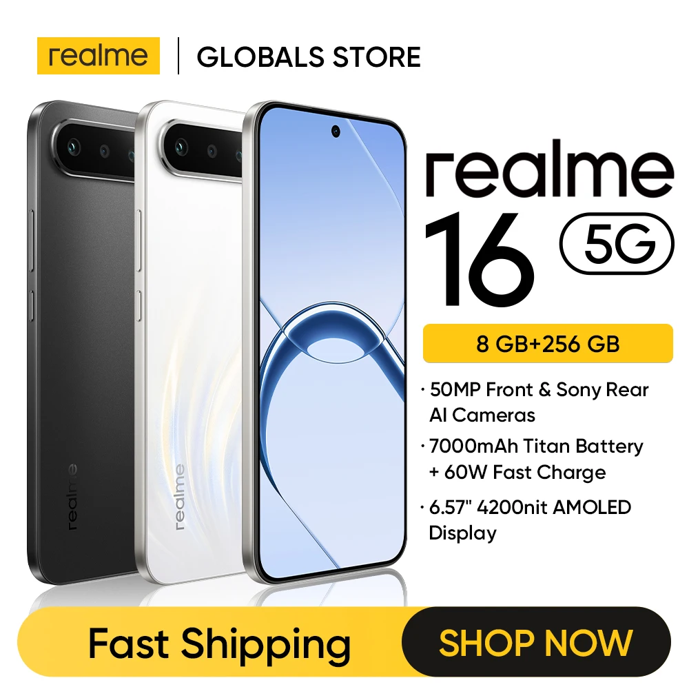 realme 16 5G Smartphone NFC 6.57\" 120Hz AMOLED Display Dual