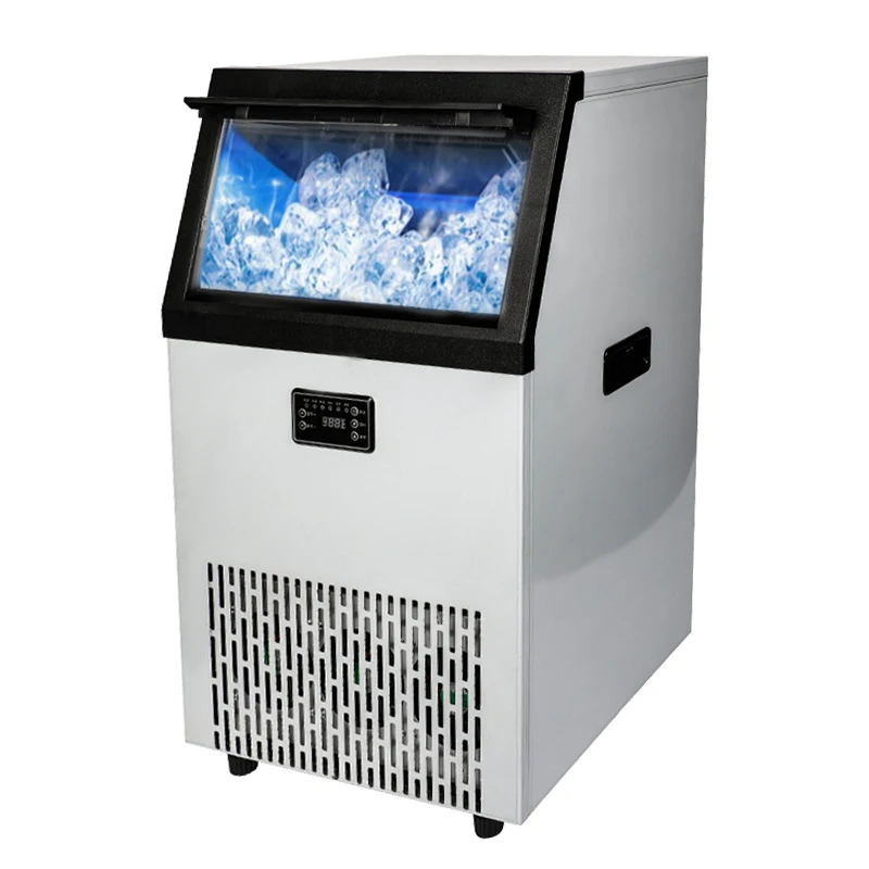 Máquina de cubitos de hielo para restaurante comercial, máquina para hacer cubitos de hielo de 110V y 220V, 60kg/día