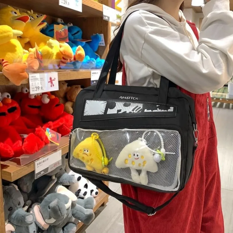 HAEX Anime Shoulder Ita Bags Female Fashion JK Uniform Nylon Crossbody Bolso Mujer Casual Daily Harajuku Students Tote Bolsas