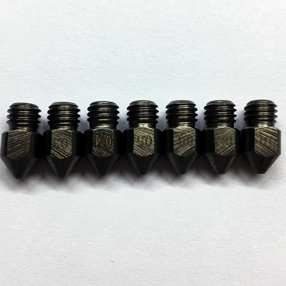 3D-Druckerdüsen, gehärtete Stahldüsen, Extruder MK8 0,2/0,4/0,6/0,8/1,0 mm für CR-10/Ender 3/Ender 3S/5/6 – Detail 6