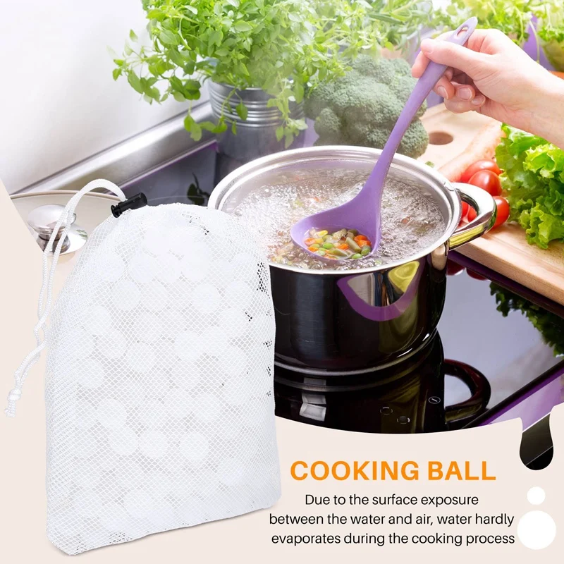 Sous Vide Cooking Balls BPA Free 20Mm 250 Balls With Mesh Drying Bag For Anova Joule Cookers Water Bath Cooking And Sous Vide Co