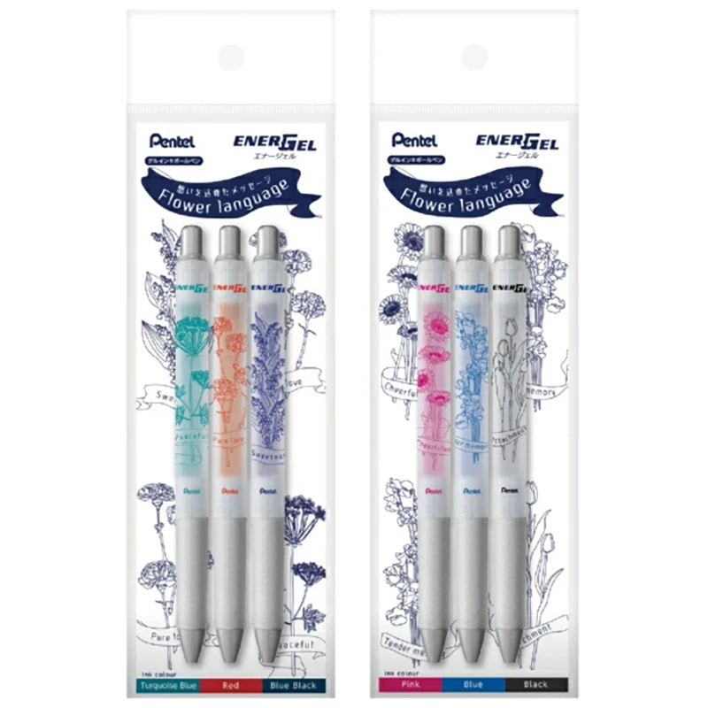 New Pentel Energel Flower Language Limited Edition Gel Pen Quick-drying Ballpoint Pen Japanese Stationery Student Supplies